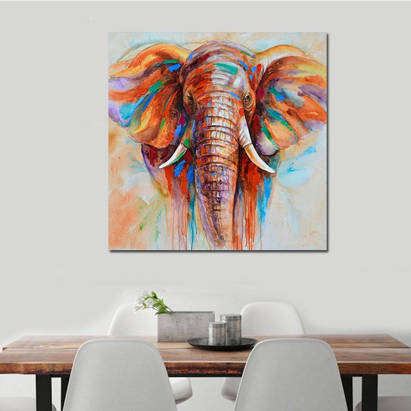 

African Elephant Printed Printing, Colorful