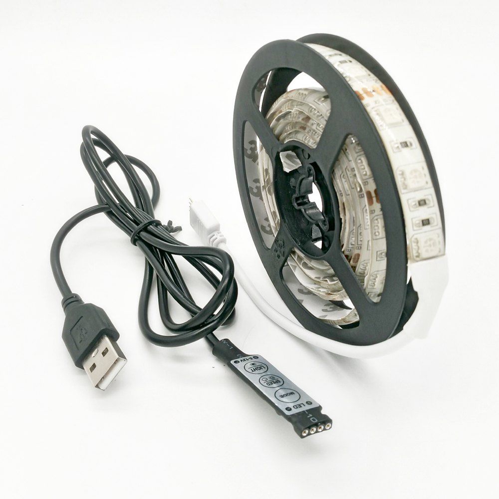 

ZDM 100CM 5V Waterproof 1m USB LED Light Strip 15W 5050RGB 60 LEDs ( DC5V ), Rgb color