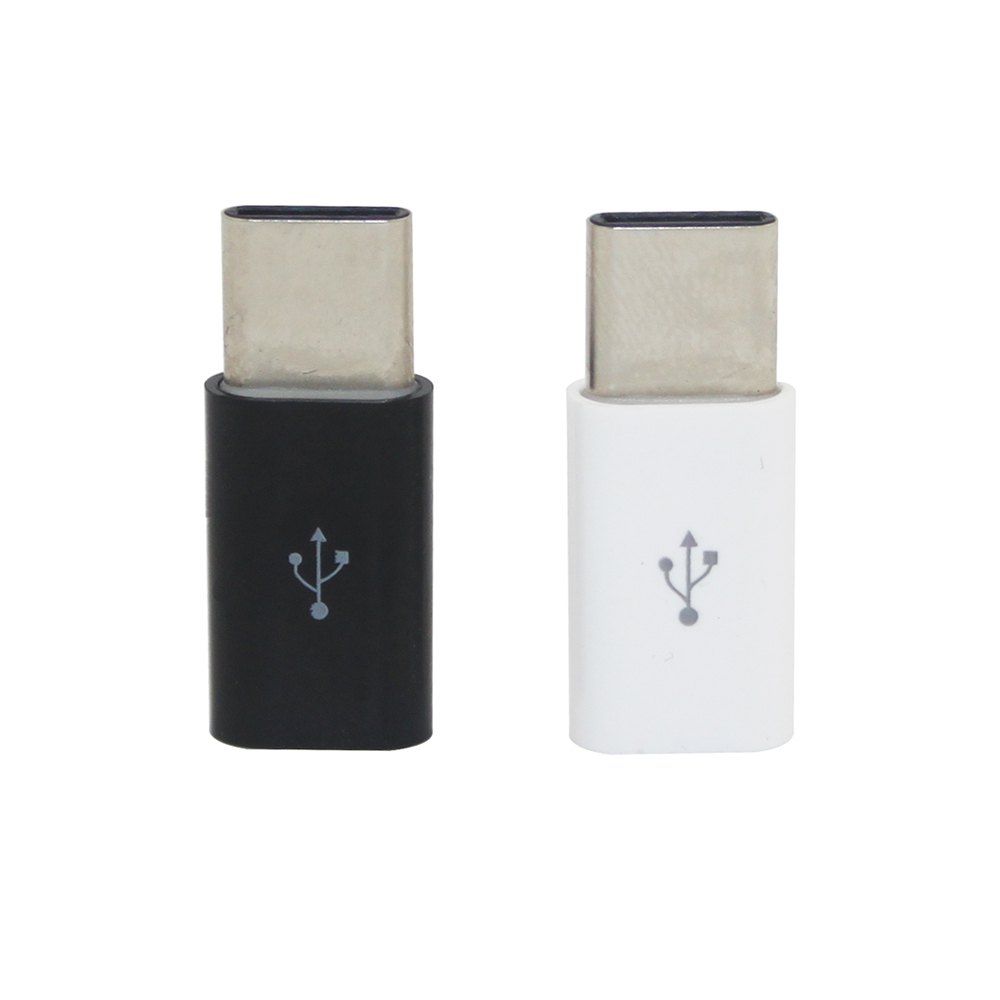 

Minismile 2PCS ABS USB 3.1 Type-C To Micro USB Data Charging Adapters Converters, White and black