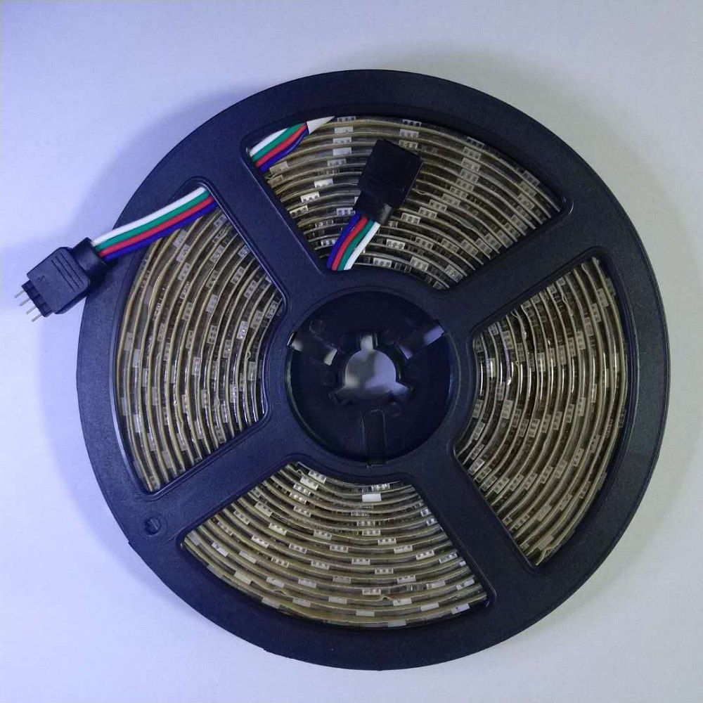 

1PCS 5M 16.4FT Flexible RGB LED Strip Light 300SMD 5050 Waterproof DC5V White PCB, Rgb color