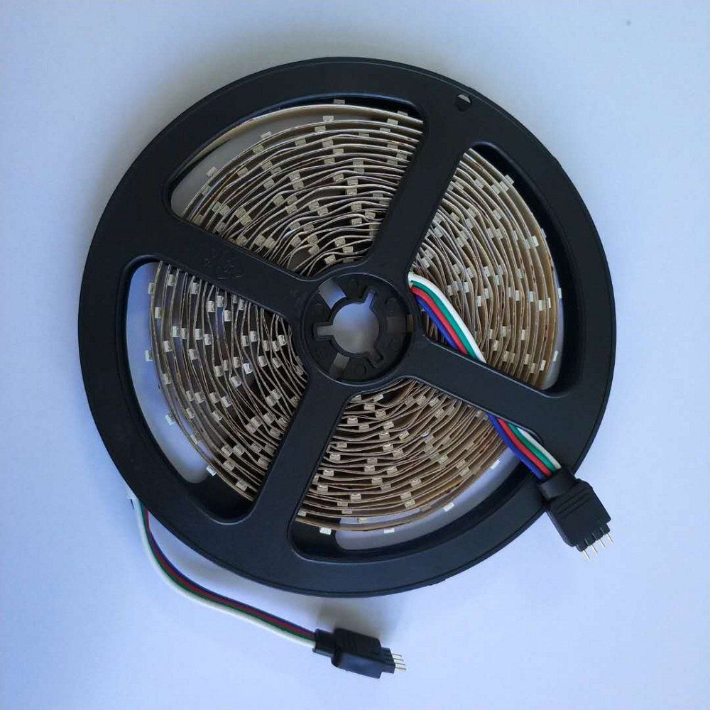 

1PCS 5M 16.4FT Flexible RGB LED Strip Light 300SMD 5050 Not Waterproof DC5V Black PCB, Rgb color