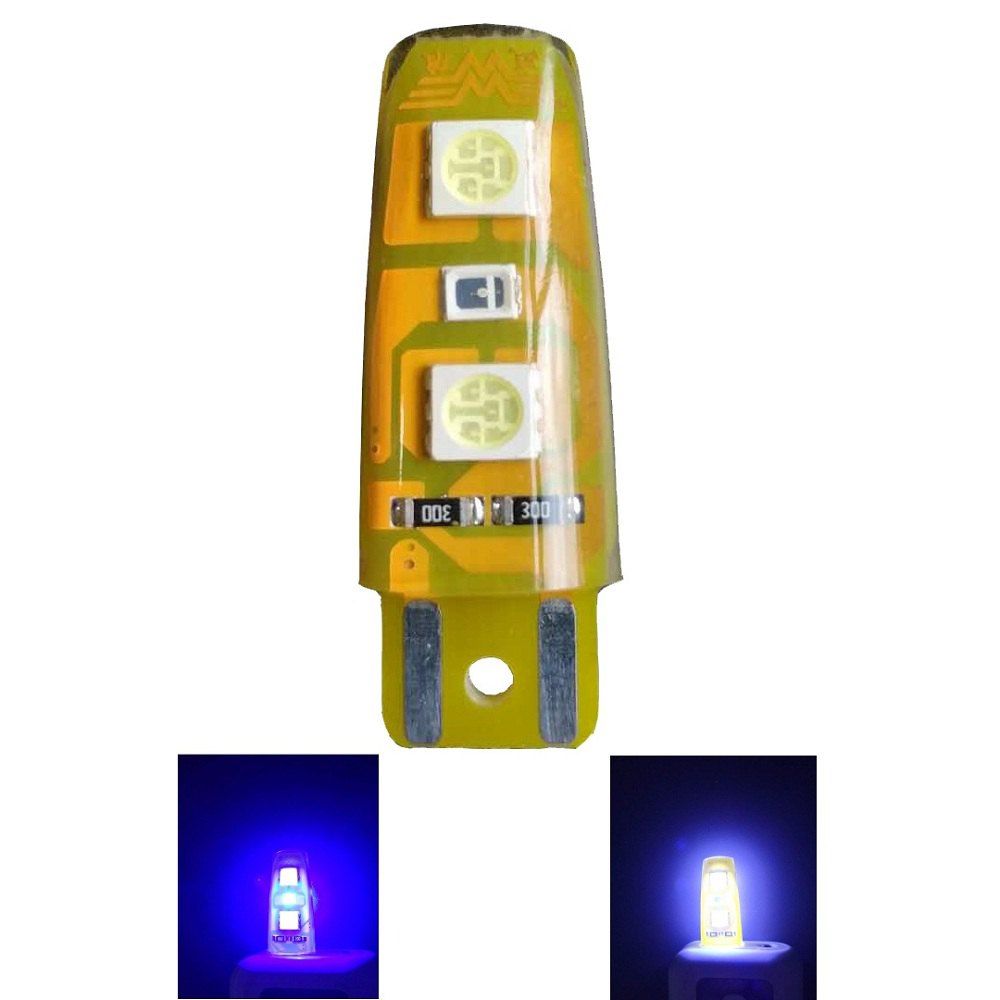 

USB DC5V 6SMD Silicone Night Light Desk Reading Lamp for Notebook Computer PC Power, White + blue
