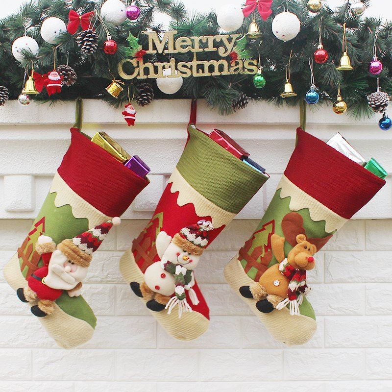 

WS0080 Christmas Gift Bag Socks Decoration Bedside Tree Pendant Tuba, Old man