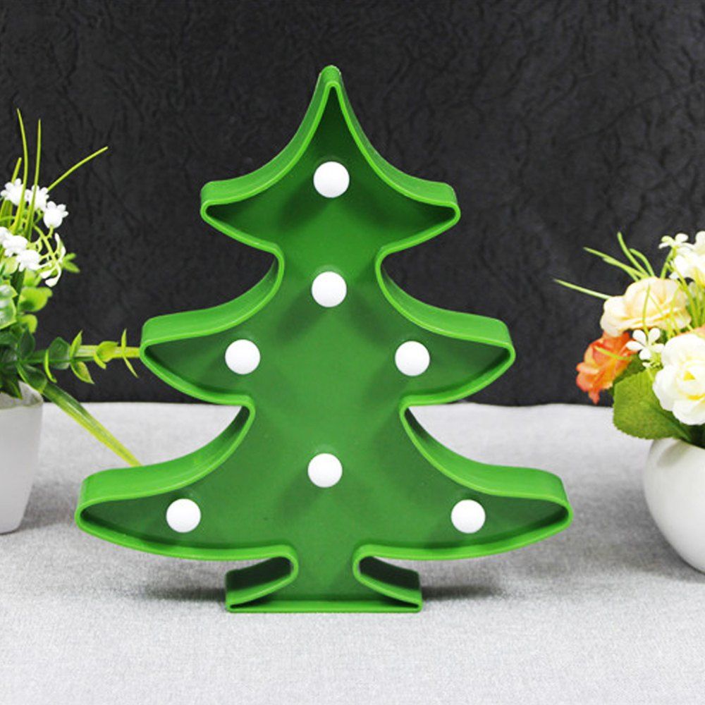 

BRELONG 3D Warm White Decoration Night Light for Kids Room Christmas Wedding Christmas Tree 3V, Green