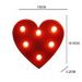 BRELONG 3D Blanc Chaud Chambre pour Enfants Veilleuse Noël Mariage Décoratif 4.5V - Coeur (pas de Batterie) - Rouge 