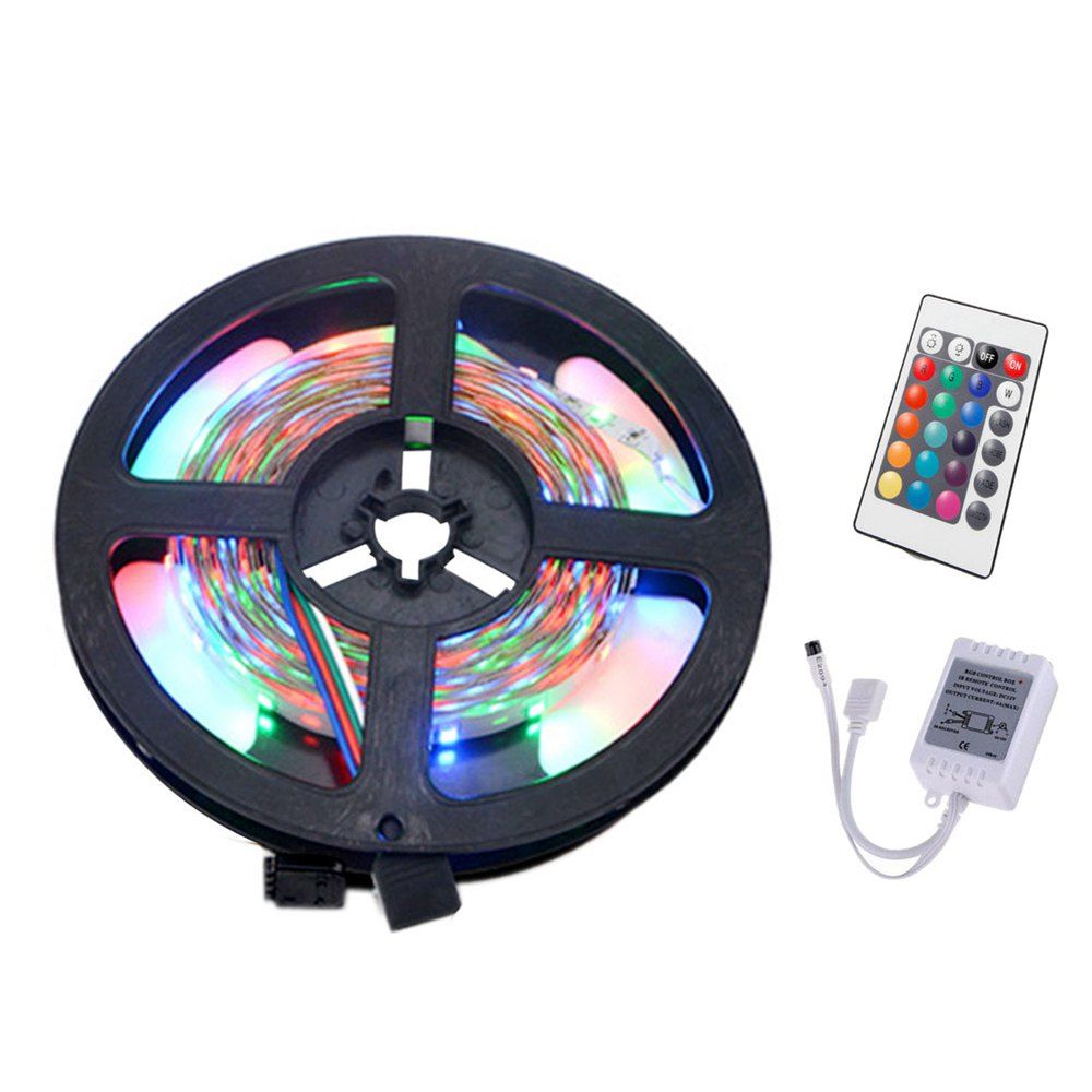 

YWXLight 5M 3528SMD NO-Waterproof 24Key Remote Control Flexible LED Light Strips, Rgb