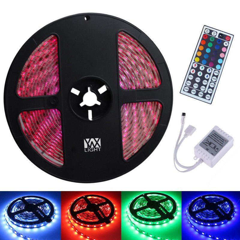 

YWXLight 5M Waterproof 44Key Remote Control Flexible LED Light Strips, Rgb