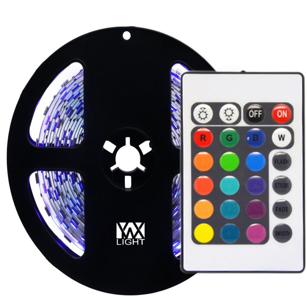 

YWXLight 5M NO-Waterproof 24Key Remote Control Flexible LED Light Strips, Rgb color