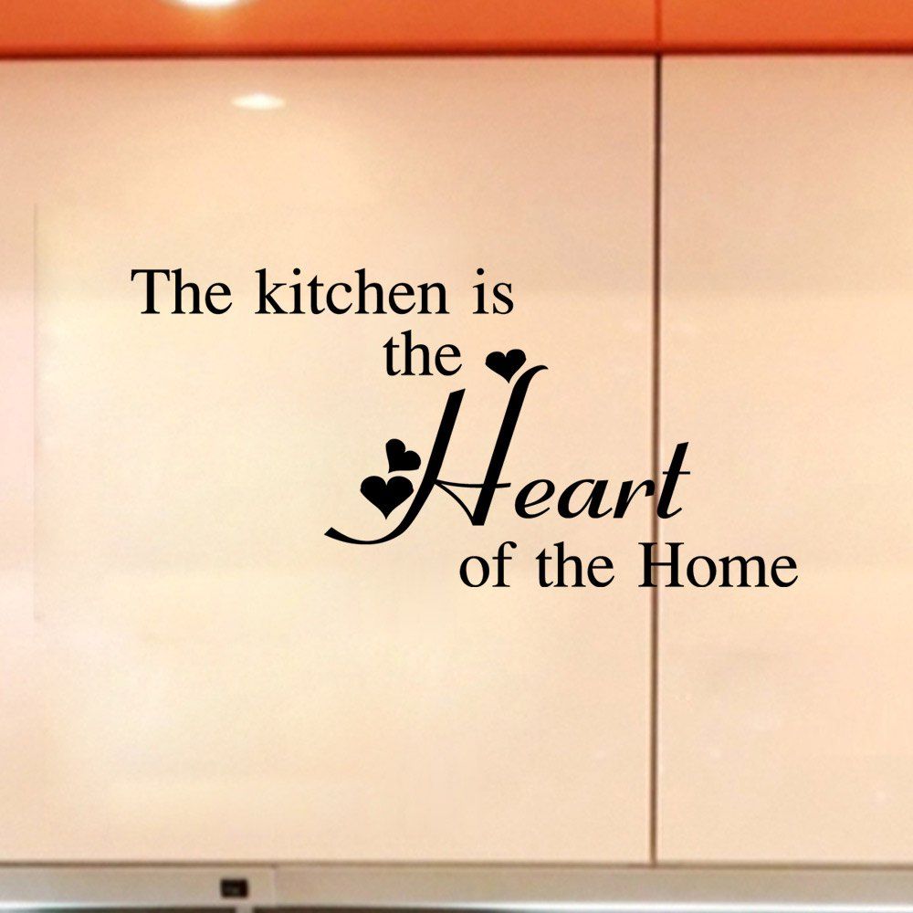 

The Kitchen Is The Heart Of The Home Wall Decor, Black