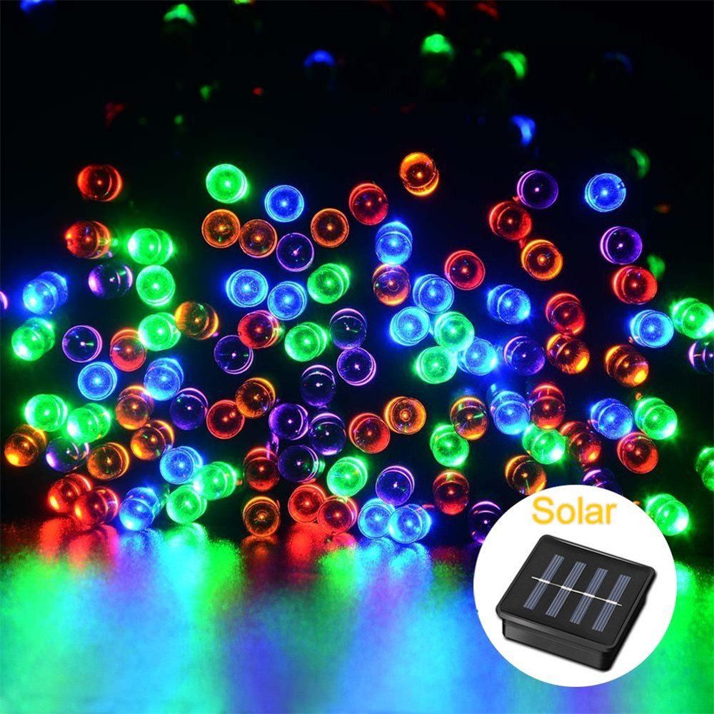 

SUPli Solar Battery Powered Christmas String Lights 10M 100 LED Dual Power Decorative Fairy String Lights, Colorful