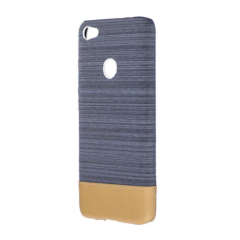 

Wkae Jeans Canvas Leather Back Case Cover for Xiaomi Redmi 4X, Gray