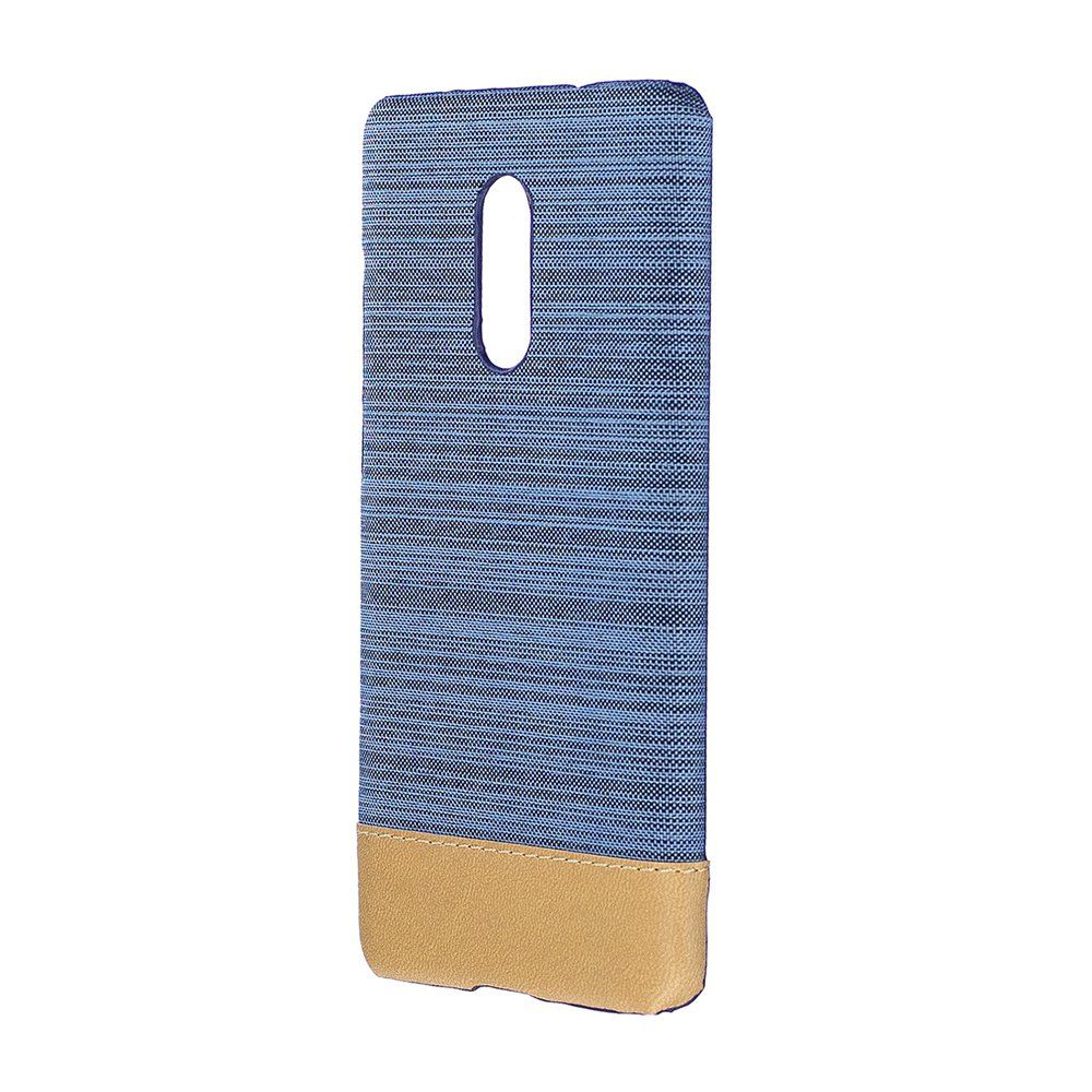 

Wkae Jeans Canvas Leather Back Case Cover for Xiaomi Redmi Note 4X / Note 4, Blue