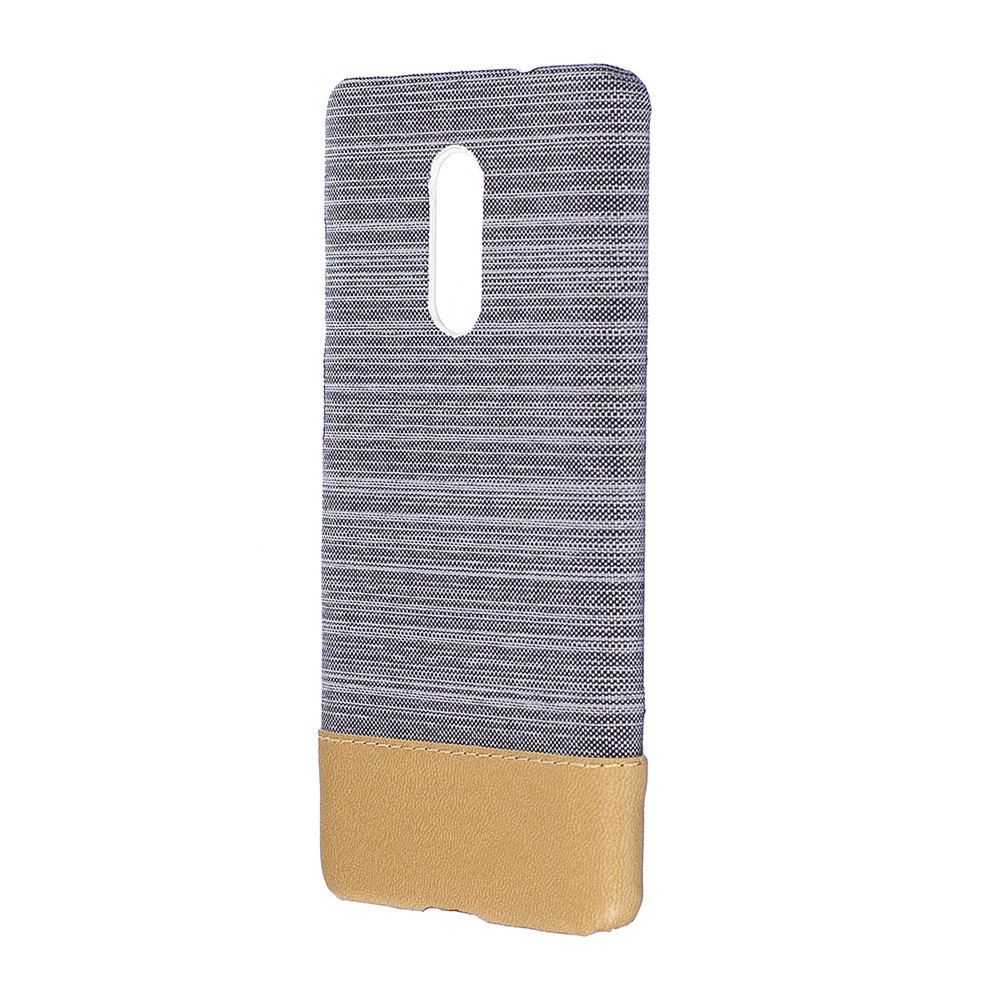 

Wkae Jeans Canvas Leather Back Case Cover for Xiaomi Redmi Note 4X / Note 4, White