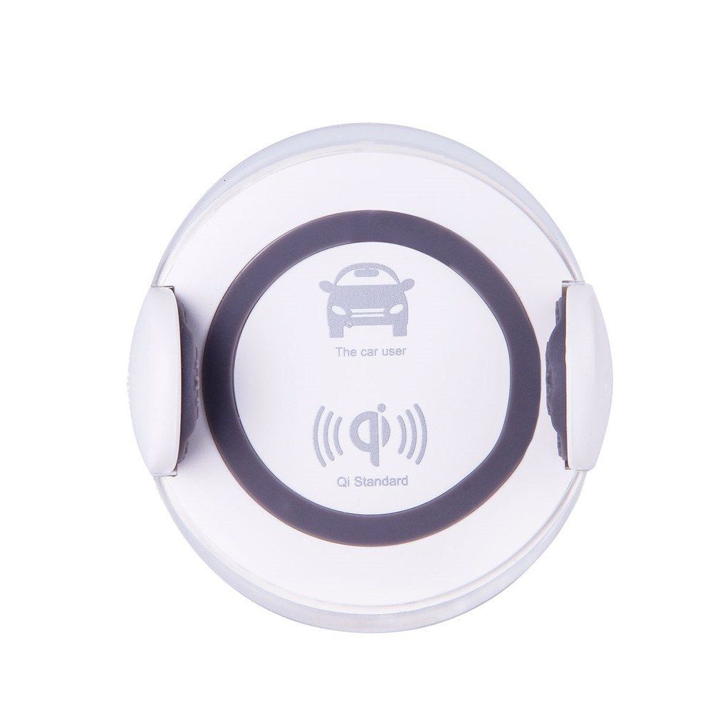 

360 Rotatable Degrees Car Phone Mount Wireless Charger, White