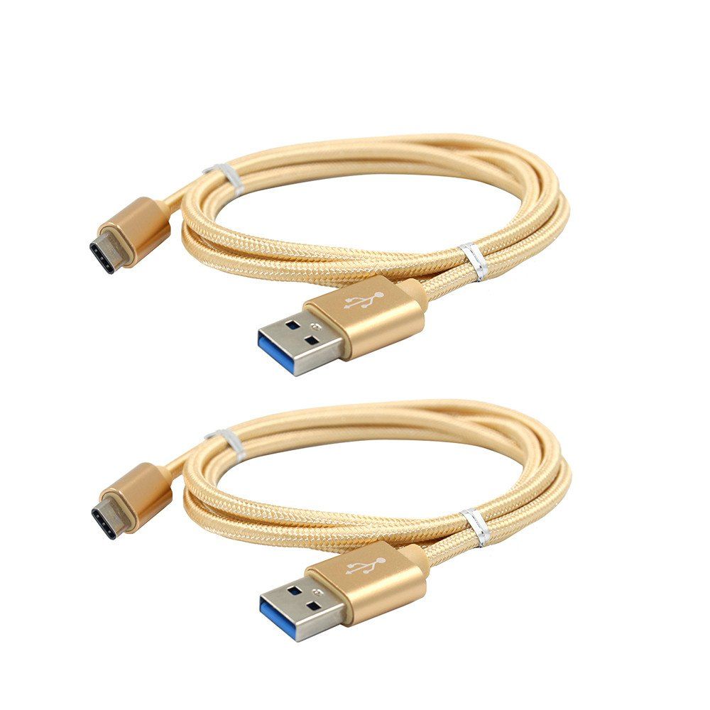

2PCS Fast Speed Usb 3.1 Type-C Male To Usb 2.0 Cable for Data Transfer And Charging 100CM, Golden