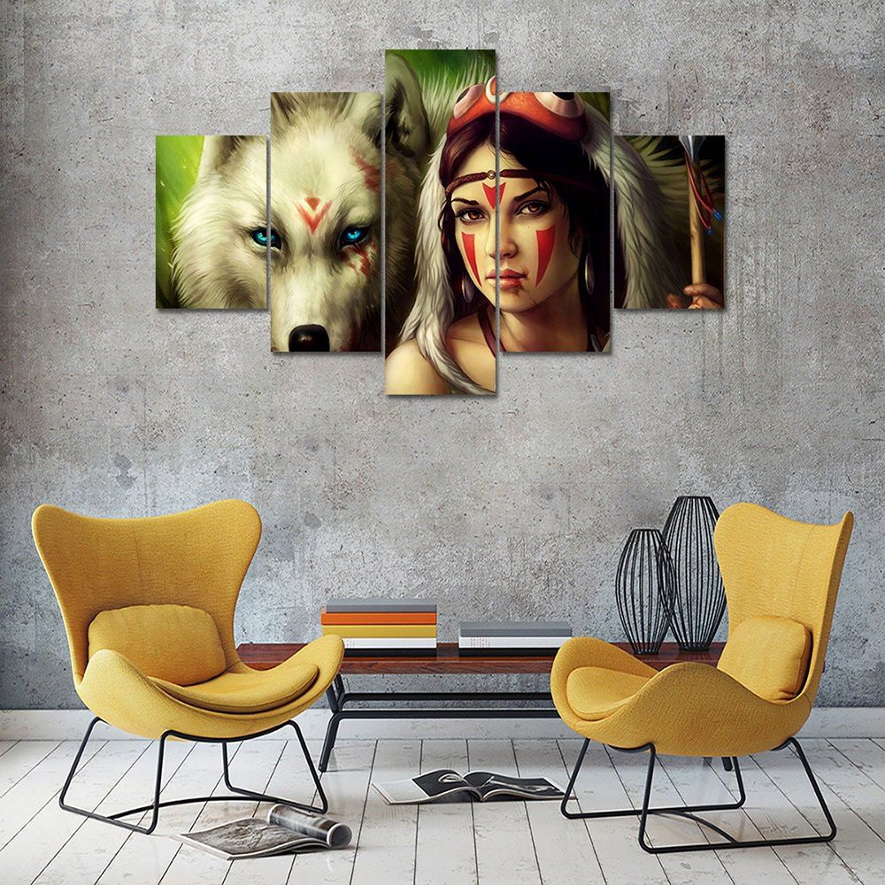 

Indians Canvas Print Wall Art Painting Home Decor 5pcs, Colormix