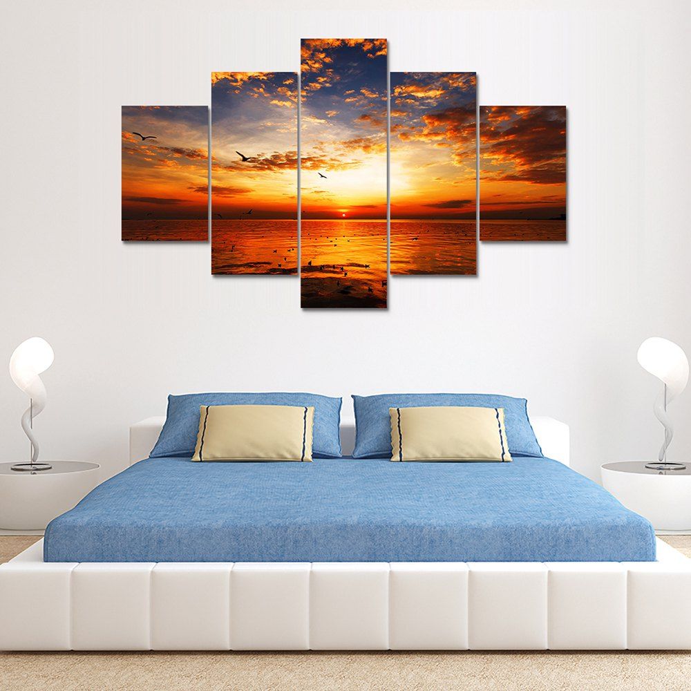 

5 Panel Seascape Poster Canvas Print Painting Home Decoration Wall Art Picture, Colormix