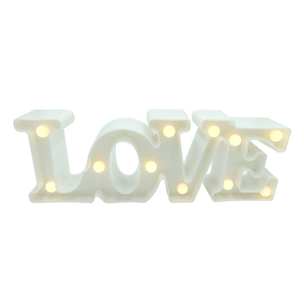 

BRELONG 3D Warm White Decoration Night Light for Kids Room Christmas Wedding Love 3V