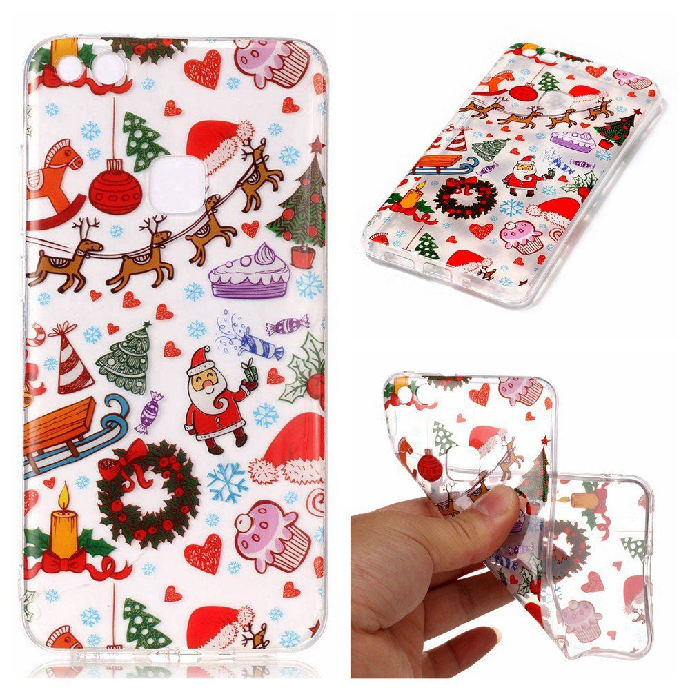 

Christmas Style TPU Soft Back Case for Huawei P10 Lite, Flame