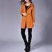 Women's  Lapel Collar Trench Coat Long Sleeve Solid Color -  