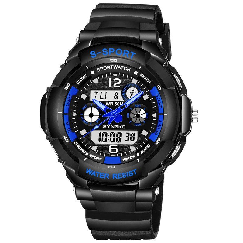 

SYNOKE 4731 Fashion Sport Utility Men Electronic Watch with Box, Blue