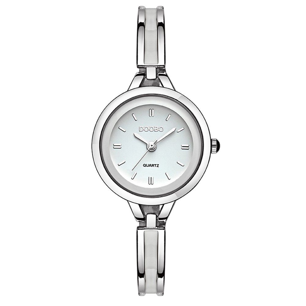 

DOOBO D013 4748 Leisure Simple Steel with Quartz Women Watch with Box, Silver