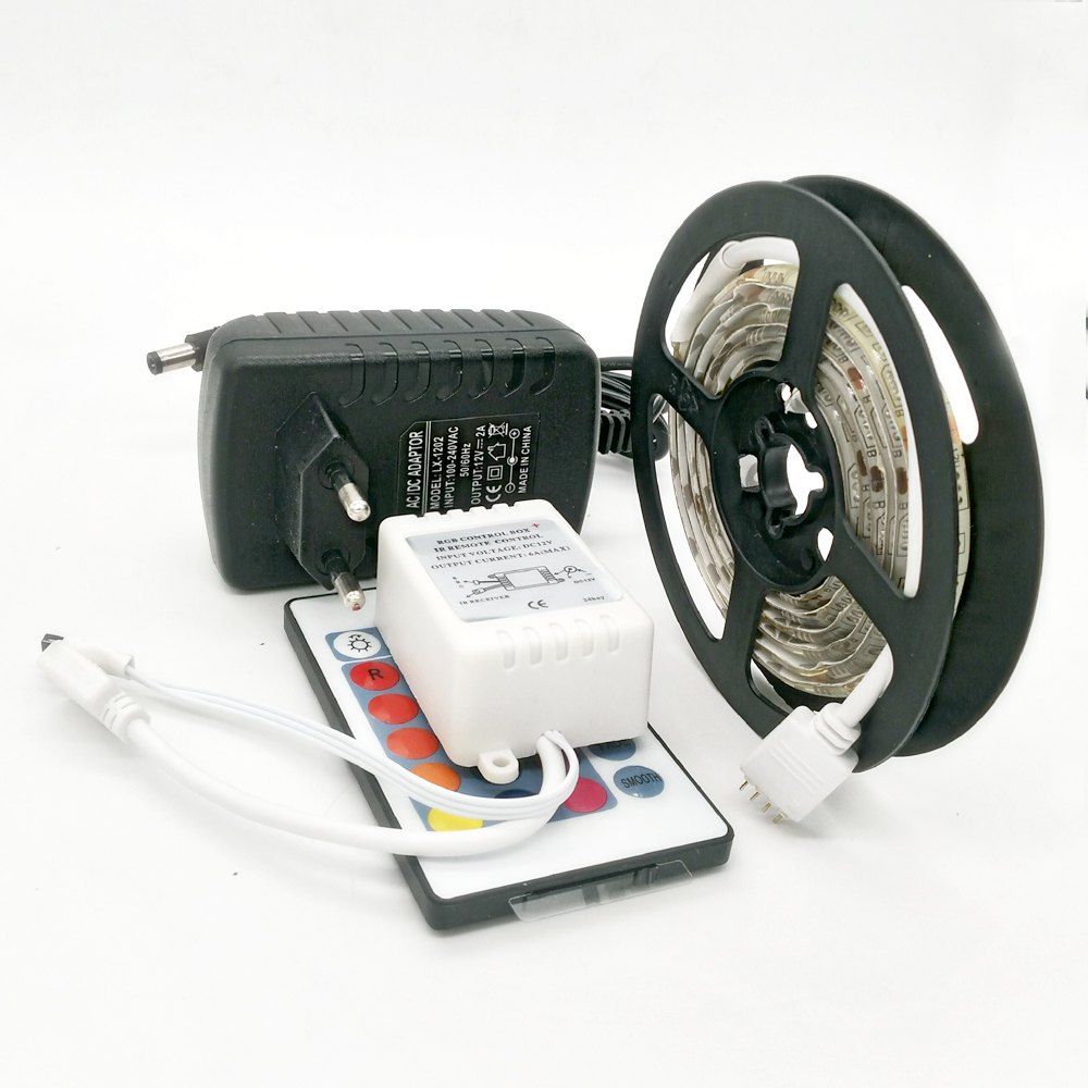

ZDM 100CM Waterproof 5050 LED Light Strip and IR24 Controller 12V / 2A Power Supply, Rgb color (24 keys)