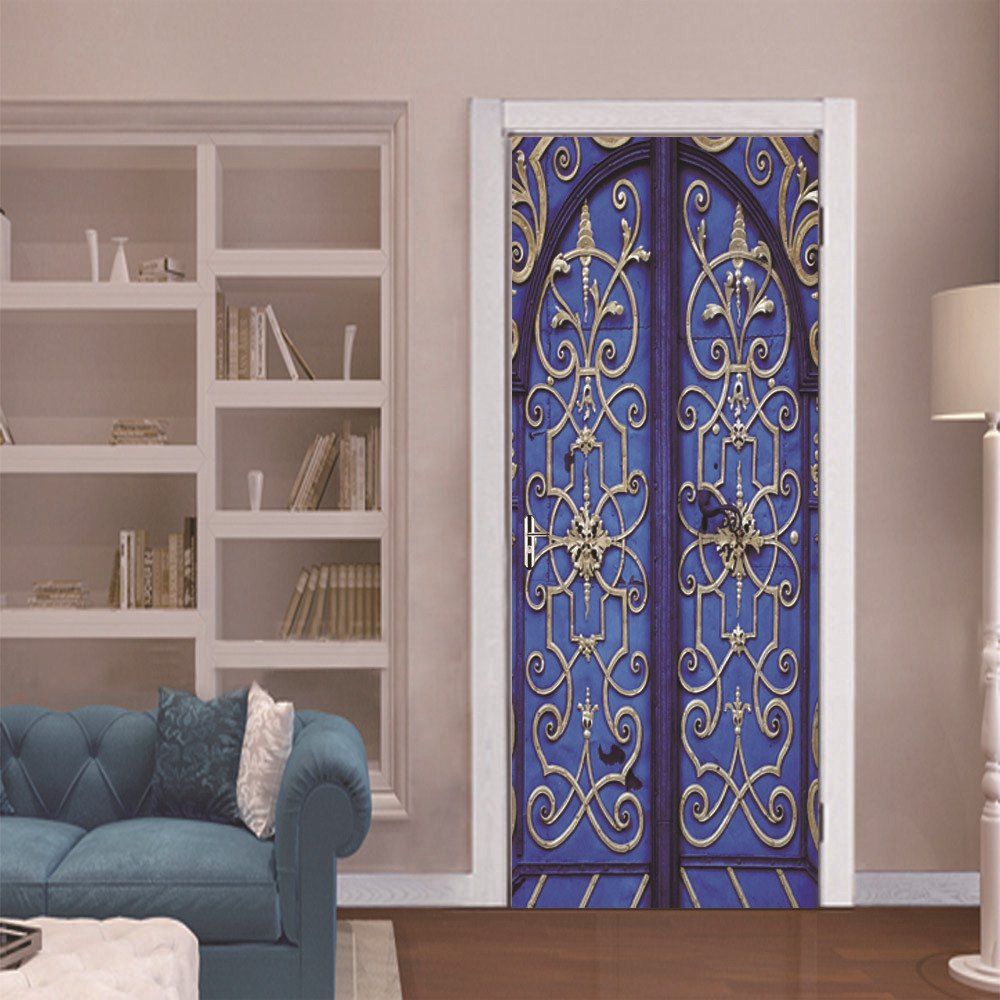 

DSU Retro Door Mural Bedroom Door Home Decor Wall Sticker, Colormix