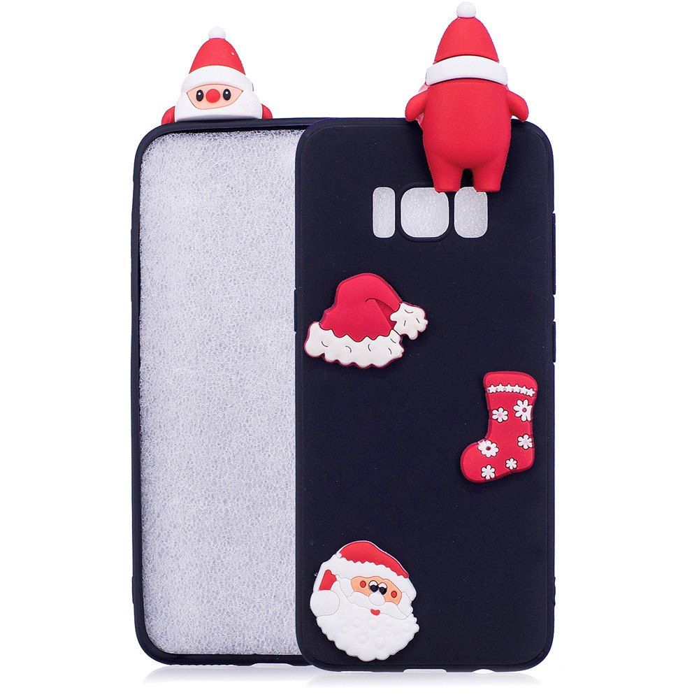 

Fashionable Christmas Oldman Silicone Case for Samsung Galaxy S8, Black
