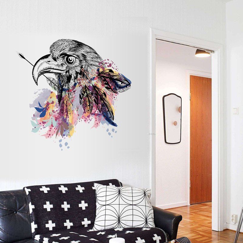 

DSU Cartoon Owl Animal Wall Sticker for Livingroom Bedroom Kids Room Kindergarten Home Decoration Home Decal, Colorful