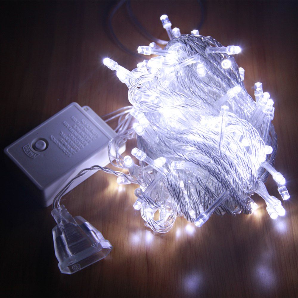 

ZDM 1000CM 100PCS LED White String Decoration Light For Christmas Party Wedding EU Plug AC220V, Cold white light