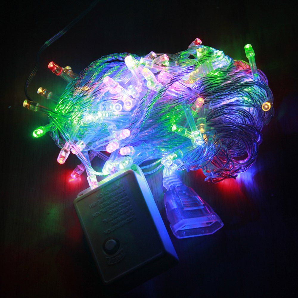 

ZDM 1000CM 100PCS LED White String Decoration Light For Christmas Party Wedding EU Plug AC220V, Multicolor