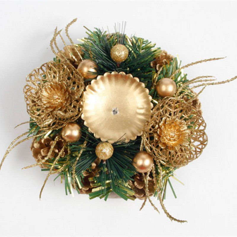 

XM Christmas Candle Holder Dining Christmas Table Decoration, Golden