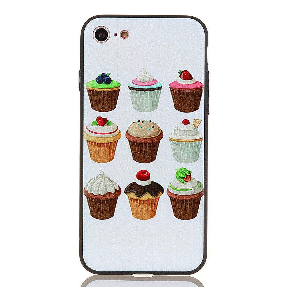 

KaZiNe Azine Embossment Tpu + Pc Cell Phone Nine Cakes Case for iPhone 7 / 8, Black