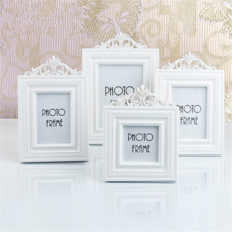 

European Style Solid Color Wooden Decorative Home Photo Frame, White