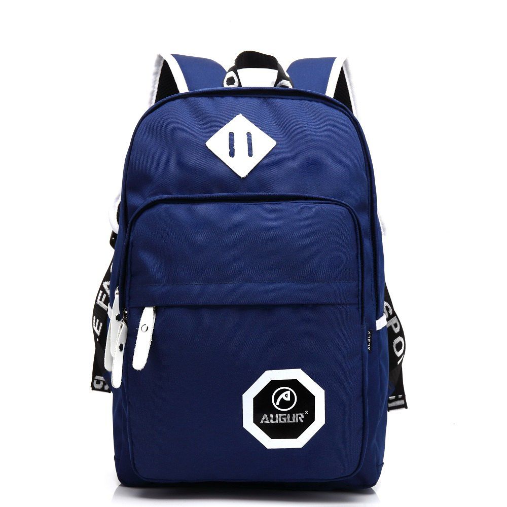 

AUGUR 2017 Brand Design Men'S Travel Bag Man Backpack Waterproof Teenager School Computer Packsack, Blue