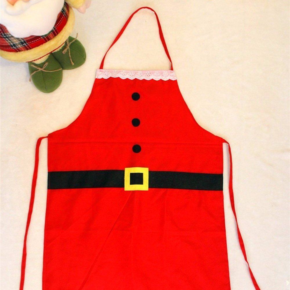 

YEDUO Christmas Decoration Apron for Kitchen Dinner Party, Red