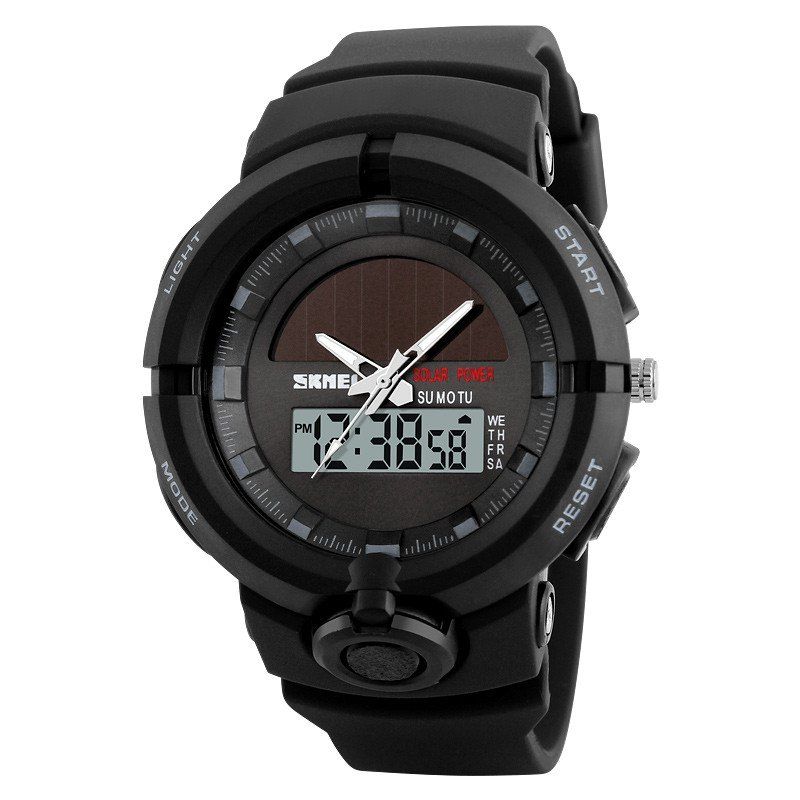 

Fashion Sports Waterproof Solar Electronic Men Watch, Gray