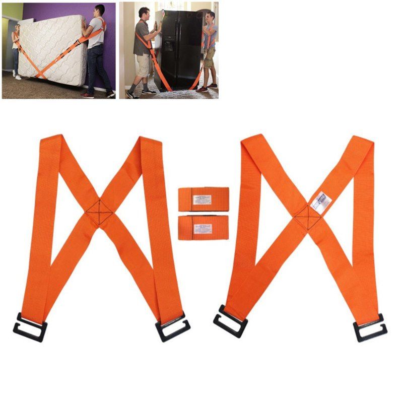 

Easy Carry Furniture Lifting Moving Belt Shoulder Straps 2pcs, Orange