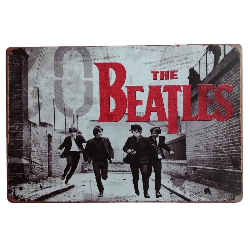 

The Beatles Vintage Style Metal Painting for Cafe Bar Restaurant Wall Decor, Colormix
