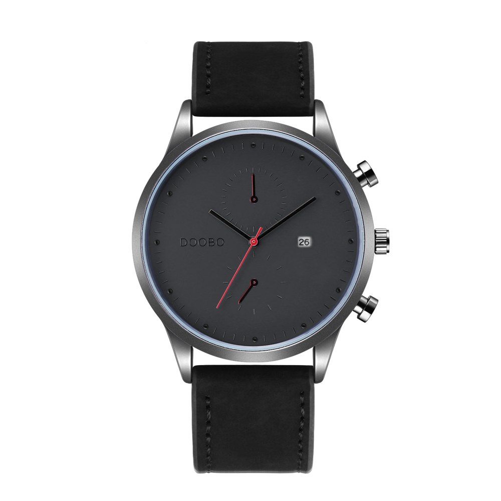

DOOBO D019 4757 Leisure Waterproof Band Quartz Men Watch with Box, Black