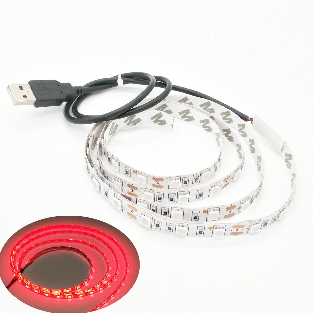 

ZDM LED Light Strips USB SMD5050 DC 5V 2m, Red light