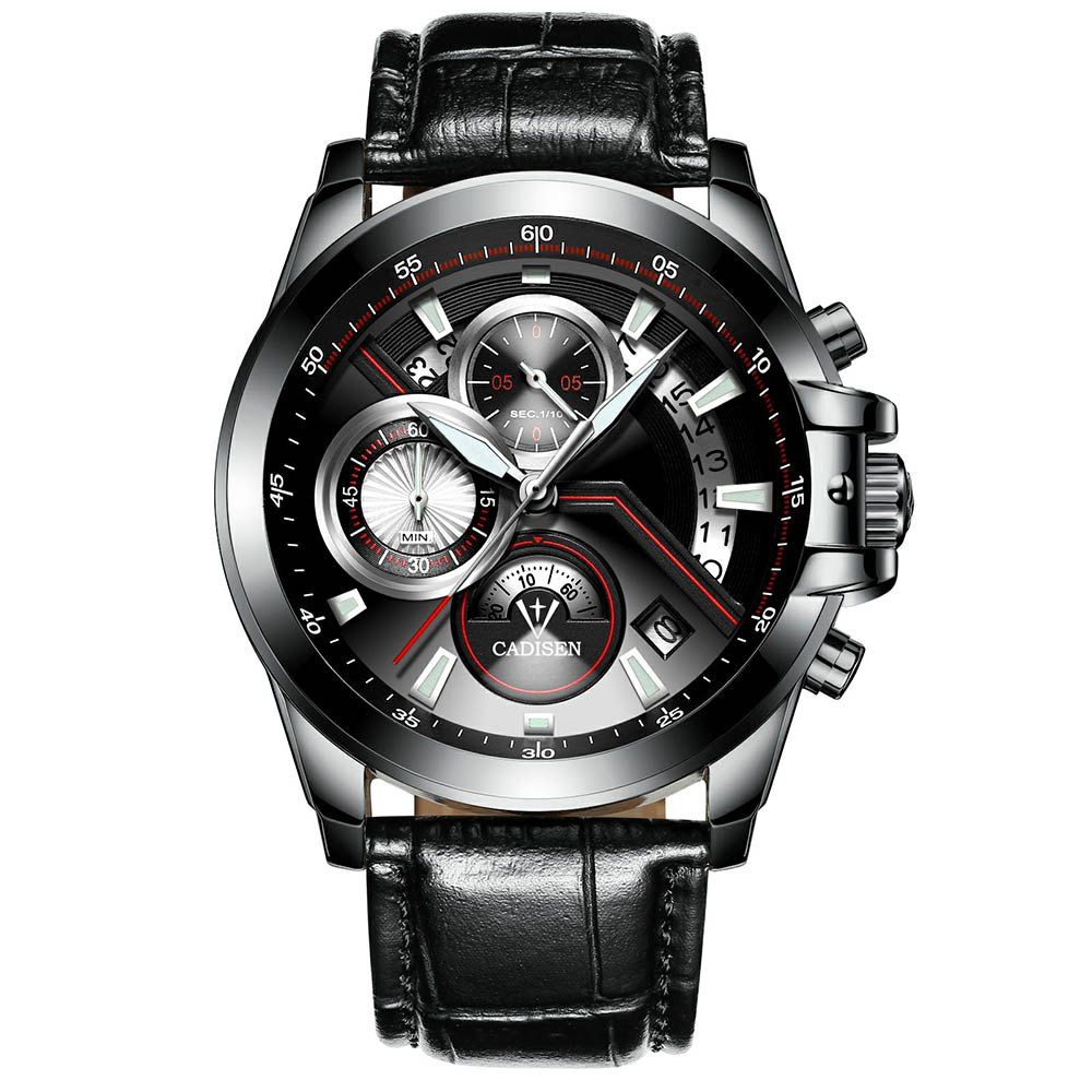 

Cadisen 9016 Multifunctional Men Waterproof Quartz Watch, Black
