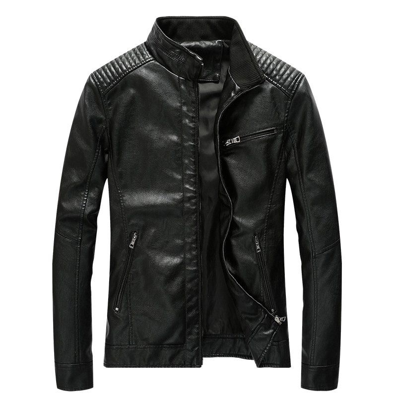 

Men Fashion Leather Jacket, Black
