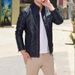 Men Fashion Leather Jacket -  