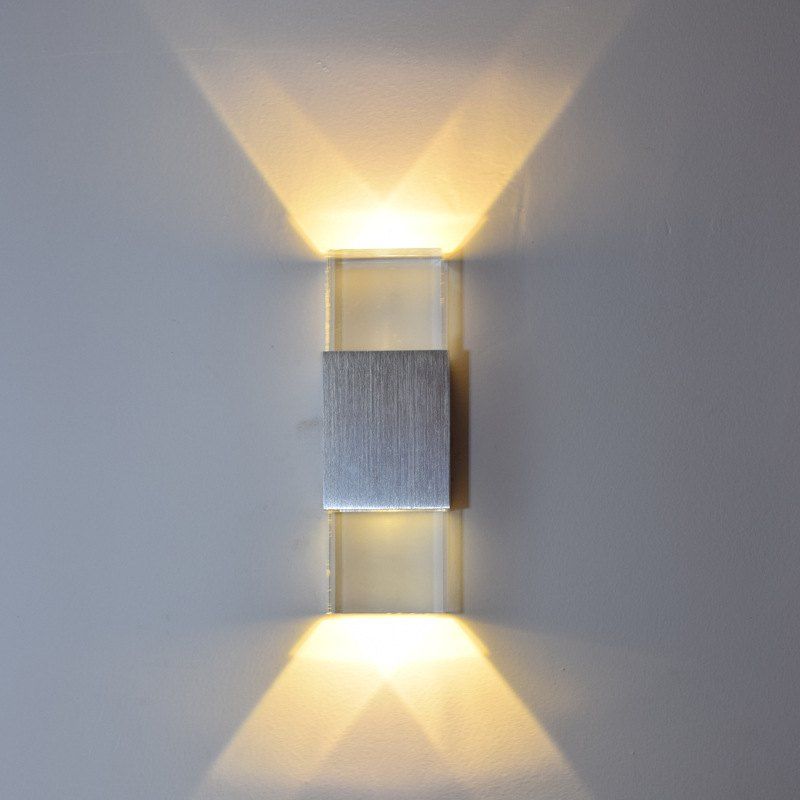 

Modern Contemporary Electroplated Feature for LED Mini Style Ambient Light Wall Lamp, Siliver