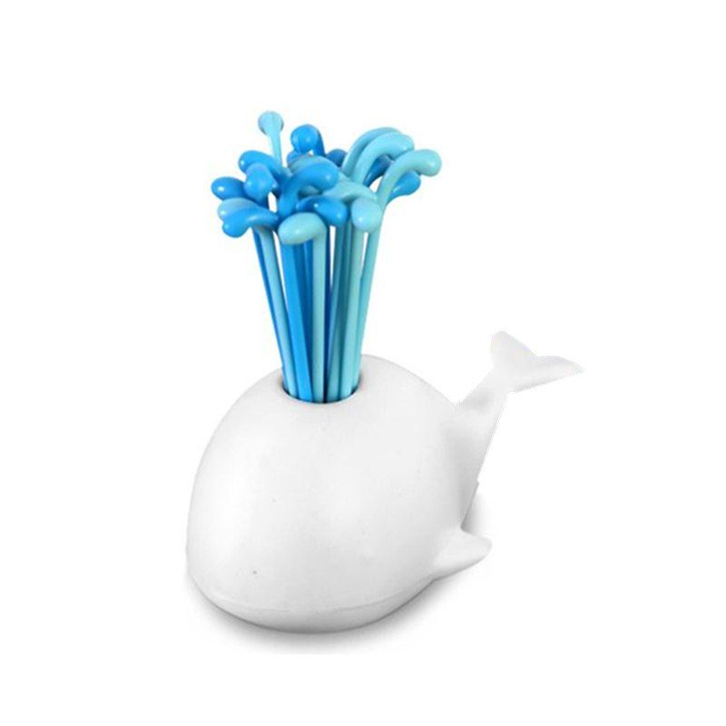 

The White Whale Shape Design Fruit Fork Set
