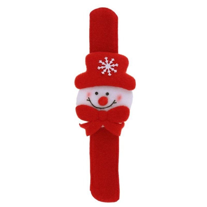 

2pcs Creative Christmas Party Children Decorative Bracelet Pats Circle, Red with white