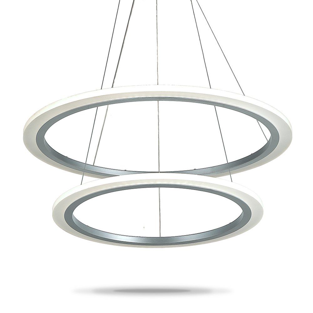 Cool White Us Ac110 120v Modern Rings Led Pendant Lights For Dining Outfits Modern Rings Led Pendant Lights For Dining Room White Acrylic Circles 42w