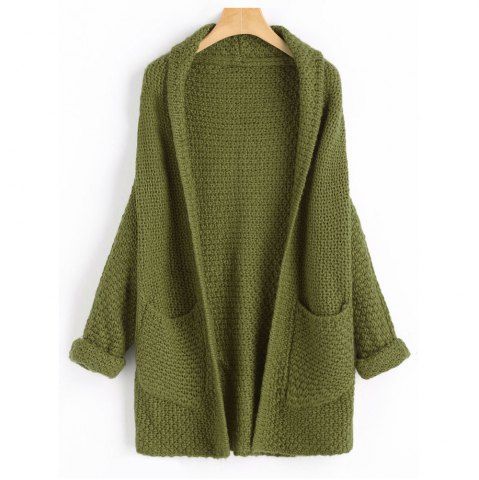 Army Green One Size Women Sweater Animal Pattern Long Sleeve ...